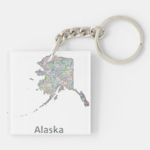 Alaska-Karte Schlüsselanhänger