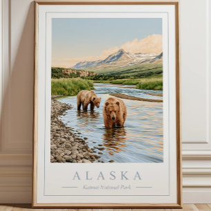 Alaska Katmai Nationalpark Poster