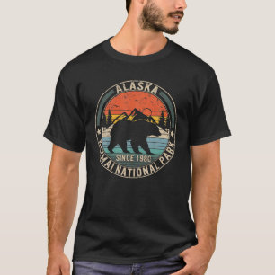 Alaska Katmai Nationalpark Retro Bear Souvenir Hu T-Shirt