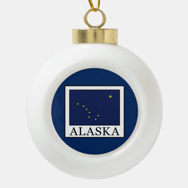 Alaska Keramik Kugel-Ornament (Vorderseite)