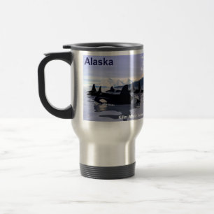 Alaska Killer Whales Briefmarke Reisebecher