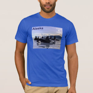 Alaska Killer Whales Briefmarke T-Shirt
