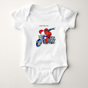 Alaska King Crab auf Motorrad Baby Strampler