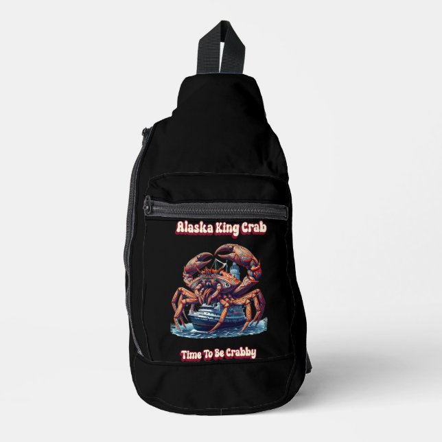 Alaska King Crab Zeit, Crabby zu sein Crossbody Bag (Vorderseite)