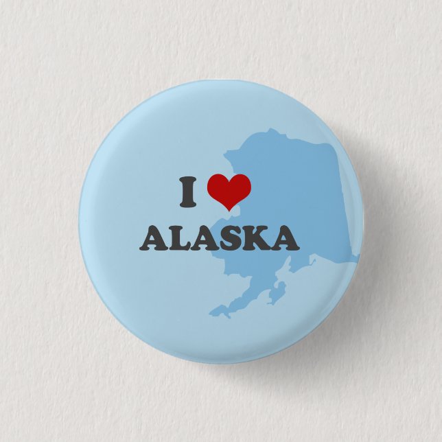 Alaska-Knopf des Herzens I Button (Vorderseite)