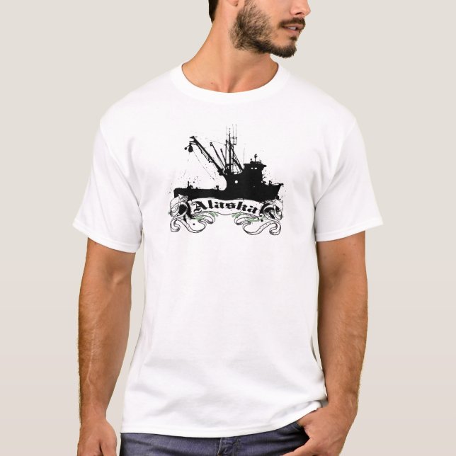 Alaska "kommerzielles Fischerboot " T-Shirt (Vorderseite)