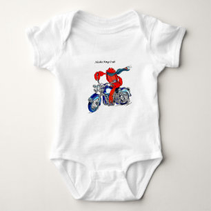 Alaska-Königskrabbe auf Motorrad Baby Strampler