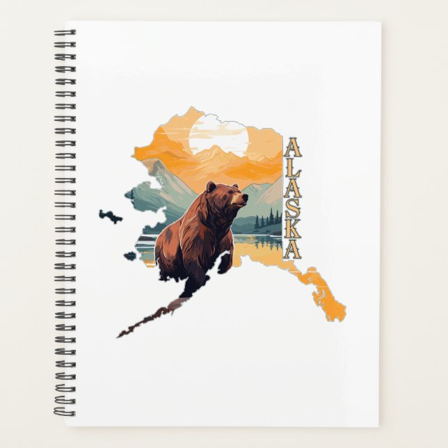 Alaska Kontur Bear and Mountains Planer (Vorderseite)
