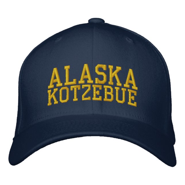 Alaska kotzebue bestickte baseballkappe (Vorderseite)