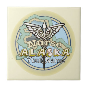 Alaska Krankenschwester Caduceus Fliese