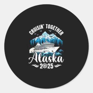 Alaska-Kreuzfahrt 2025 Cruisin Together Familienur Runder Aufkleber