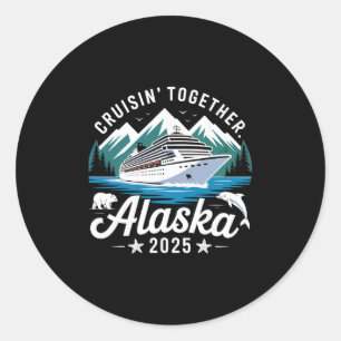Alaska Kreuzfahrt 2025 Cruisin Together Familienur Runder Aufkleber
