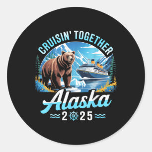 Alaska Kreuzfahrt 2025 Cruisin Together Familienur Runder Aufkleber