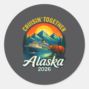 Alaska-Kreuzfahrt 2026 Cruisin Together Passende F Runder Aufkleber
