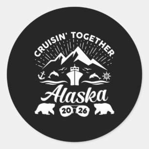 Alaska-Kreuzfahrt 2026 Familie Sommerurlaub Reise  Runder Aufkleber