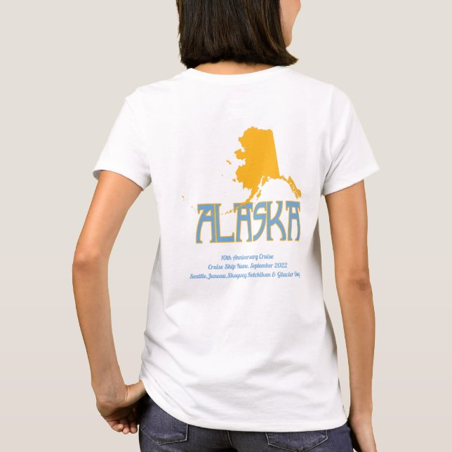 Alaska Kreuzfahrt Feiertag T-Shirt (Rückseite)