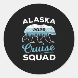 Alaska Kreuzfahrt Gruppe 2025 Kinder Alaskan Kreuz Runder Aufkleber