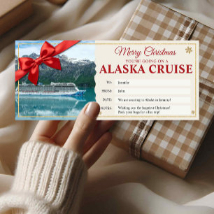 Alaska-Kreuzfahrt-Weihnachtsgeschenk-Ticketkarte Einladung