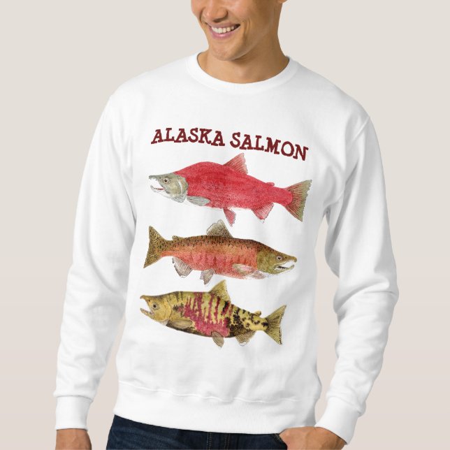 Alaska-Lachse Sweatshirt (Vorderseite)