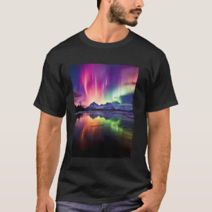 Alaska Landschaft Aurora Borealis Nordlichter V T-Shirt