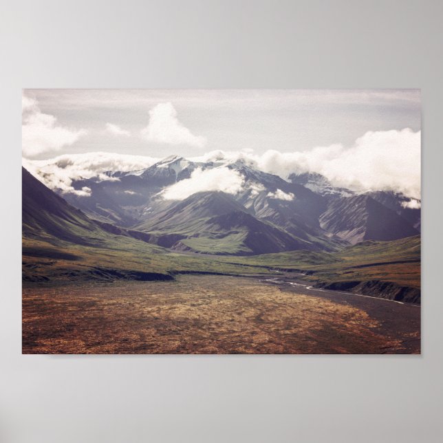 Alaska Landschaft - Dunkel | Poster (Vorne)