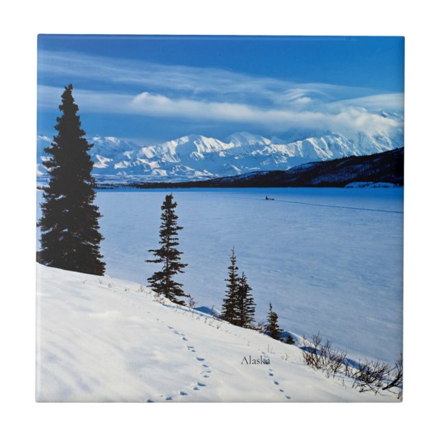 Alaska Landschaft Fliese (Vorderseite)