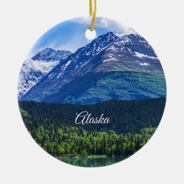 Alaska Landschaftlich Byway Berg Ornament (Vorne)