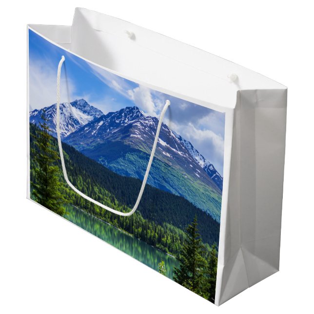Alaska Landschaftlich Byway Mountain Große Geschenktüte (Vorderseite Schrägansicht)