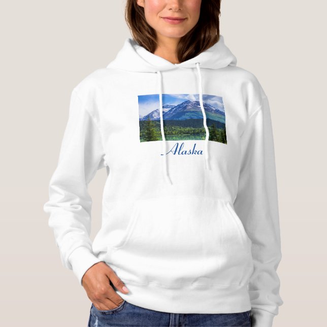 Alaska Landschaftlich Byway Mountain Hoodie (Vorderseite)