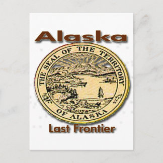 Alaska Letzte Grenze Staat Siegel Postkarte