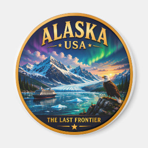 Alaska Letzter Frontier-Staatsstolz Magnet