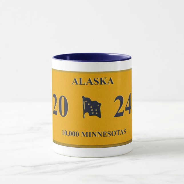 Alaska License Plate Tasse (Zentrum)