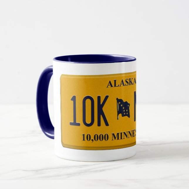 Alaska License Plate Tasse (Vorderseite Links)