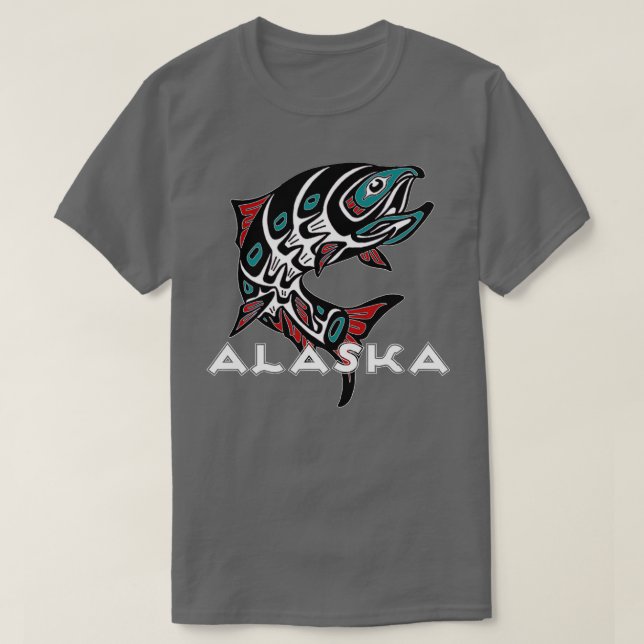 Alaska Lmon Fishing Native American Indigeny T T-Shirt (Design vorne)