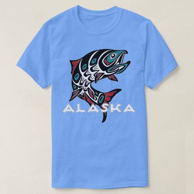 Alaska Lmon Fishing Native American Indigeny T T-Shirt (Design vorne)