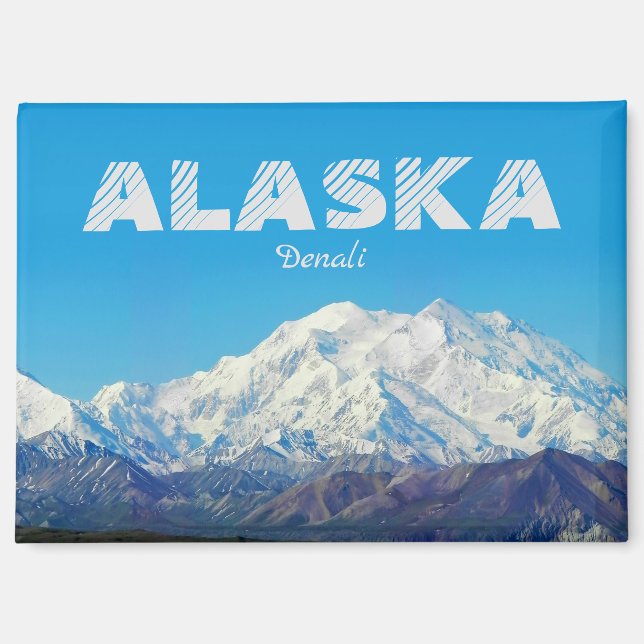 Alaska Magnet Souvenir Geschenk Denali Berg (Vorderseite)