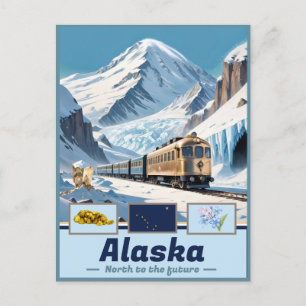 Alaska Majestic Fusion: Kunst Postkarte