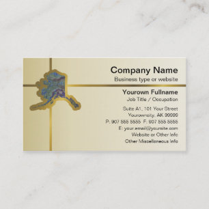 Alaska Map Business Card Visitenkarte