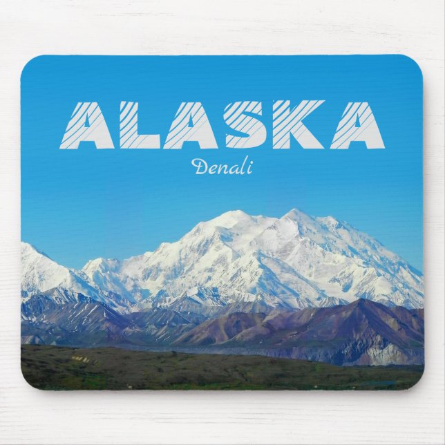 Alaska-Mauspad-Souvenir-Geschenk Denali-Berg Mousepad (Vorne)