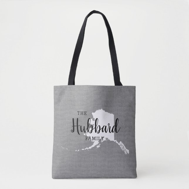 Alaska Monogram Staat Tote Bag (Vorderseite)
