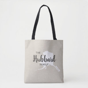 Alaska Monogram Staat Tote Bag