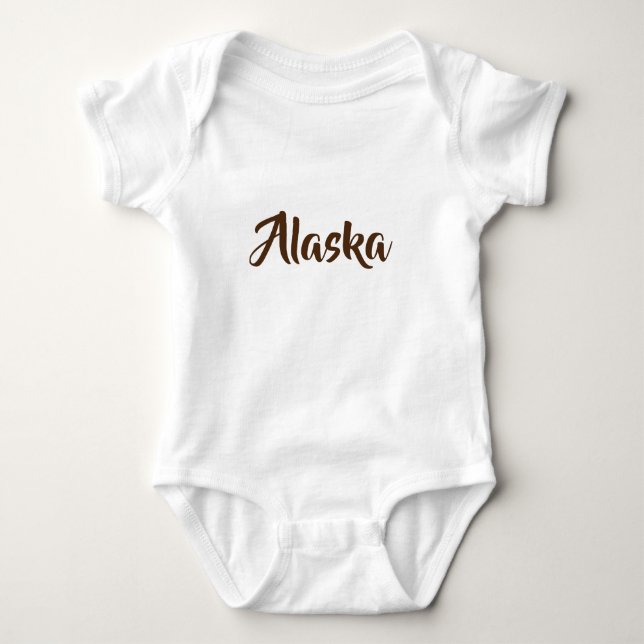 Alaska Monogramm Baby Strampler (Vorderseite)