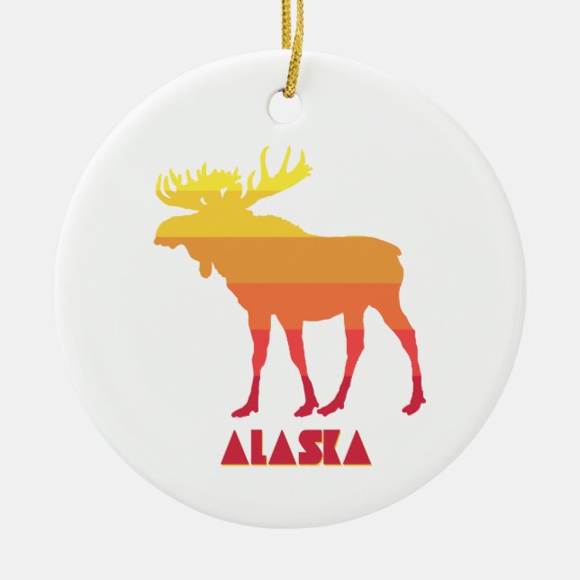 Alaska Moose Keramik Ornament (Vorne)