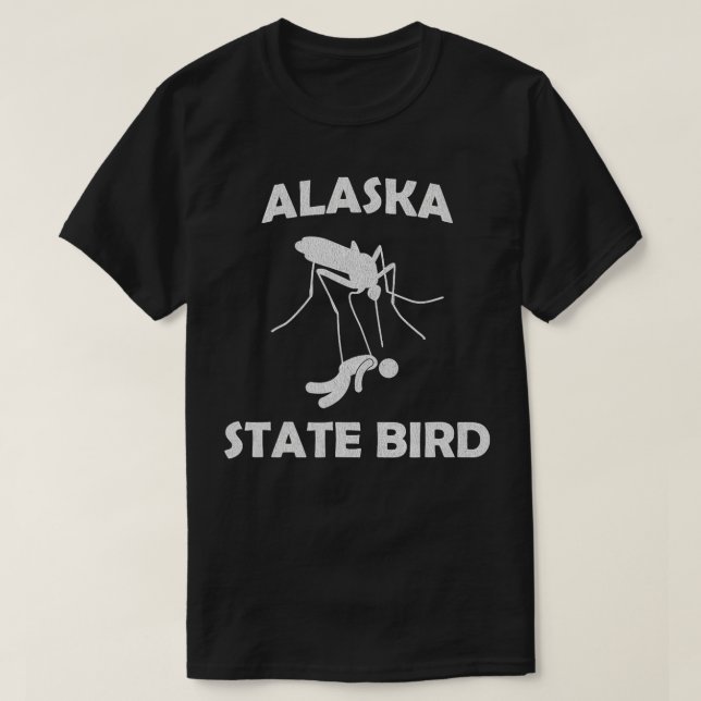 Alaska Mosquito Staat Bird Funny Camping Outrs T-Shirt (Design vorne)