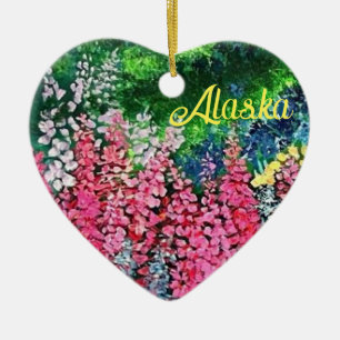 Alaska Mountains wi_Alaska Keramik Ornament