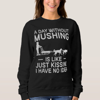 Alaska Mushing Hundeschlitten Fahrer Huskies Winte Sweatshirt