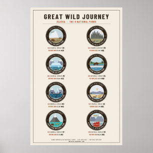 Alaska National Parks Poster – Creme