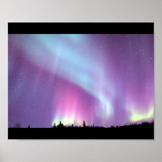 Alaska Nördliches-Licht-Himmel Nacht Schön Poster