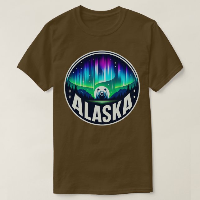 Alaska Nordlichter Blick Urlaub 4 T-Shirt (Design vorne)