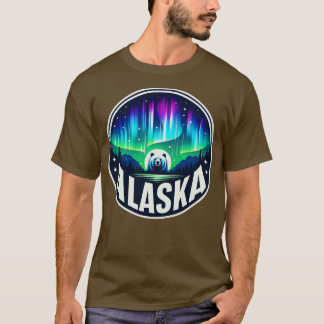 Alaska Nordlichter Blick Urlaub 4 T-Shirt